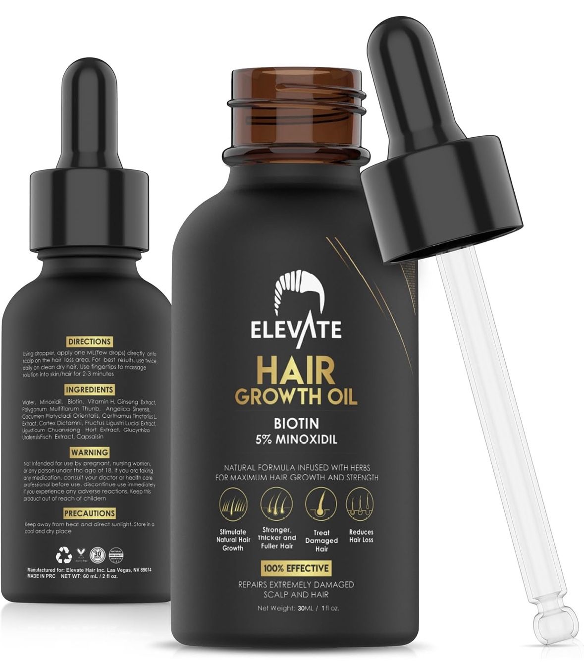 Hair Growth Oil - Biotin Serum & 5% Minoxidil Treatment