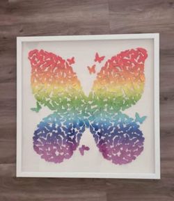 30x30 Butterfly framed picture