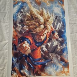 Anime Fighter Son Goku SS1 - Photo Poster