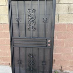 36” x 80” Heavy Duty Iron Security Door – Excellent Condition