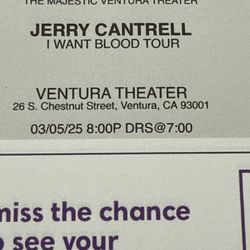 Jerry Cantrell (from Alice In Chains) Concert tickets 