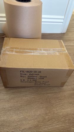 4”x6” Fanfold non thermal Label 4000pcs