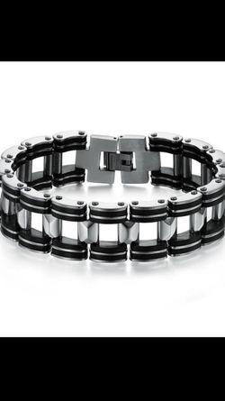 Stainless black and silver men's bracelet!