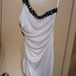 Beautiful Silk White Dress  Size 9