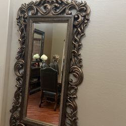 Stunning Oversized Ornate Wall Mirror – Antique Bronze Finish