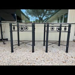 Glass table and stands