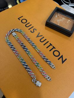 Rainbow Cuban Link Necklace & Bracelet Set – Colorful Enamel Crystal Pavé Fashion Jewelry