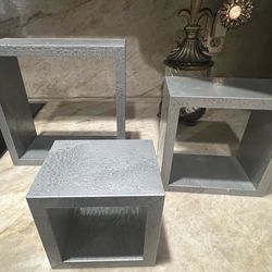 Set of Floating Cube Shelves