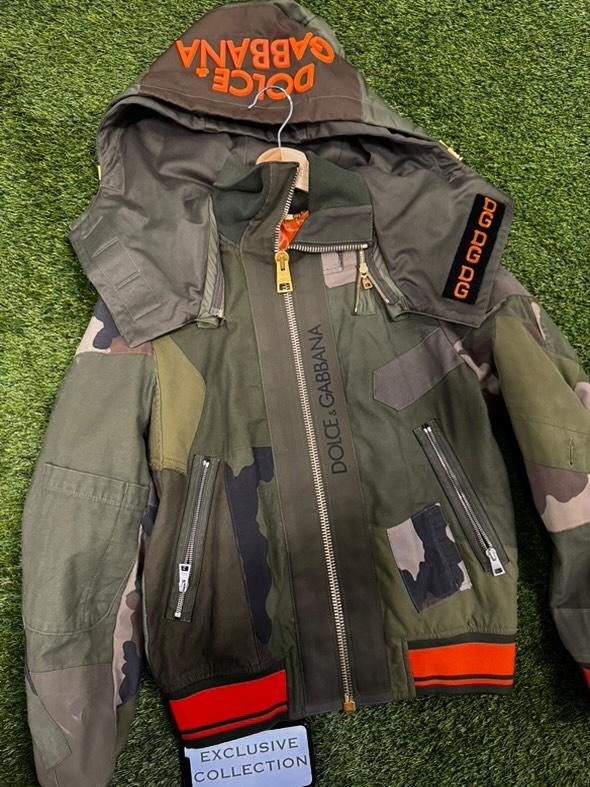Dolce Gabbana Camo Bomber Jacket Coat