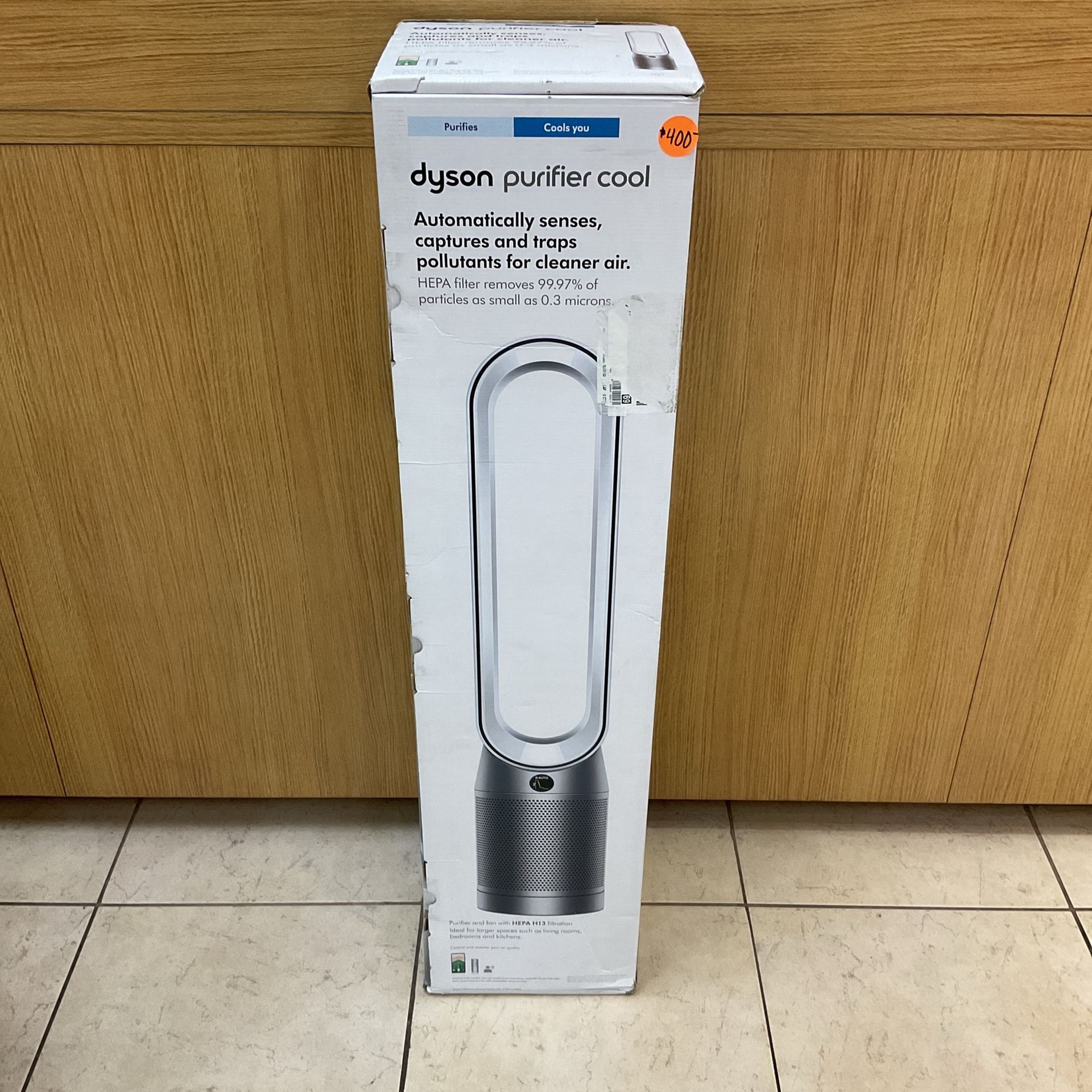 DYSON PURIFIER COOL PURIFIER AND FAN WITH HEPA H13 FILTRATION.
