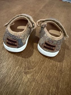 TOMS Kids Glitter Sneakers with Velcro Strap