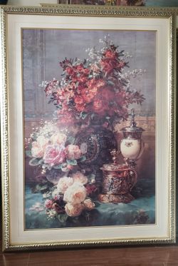 Large flower paint print - 44 x 60 - obo
