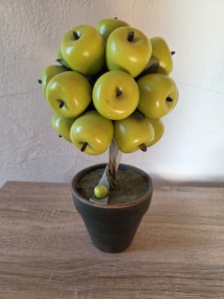 Decorative Green Apple Bouquet Topiary Tree in Pot