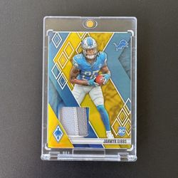 2023 Phoenix Jahmyr Gibbs Rookie Memoribilia Yellow RC Jersey Prime #/50 Lions