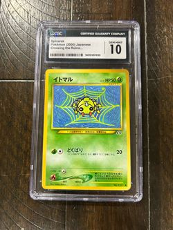 Spinarak 167 CGC Gem Mint 10 Pokemon Pocket Monsters 2000 🕸️🕷️Low Pop🚩