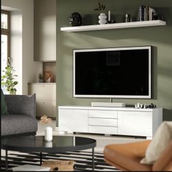 IKEA BESTA BURS TV unit, high gloss white, 70 7/8x16 1/8x19 1/4 "