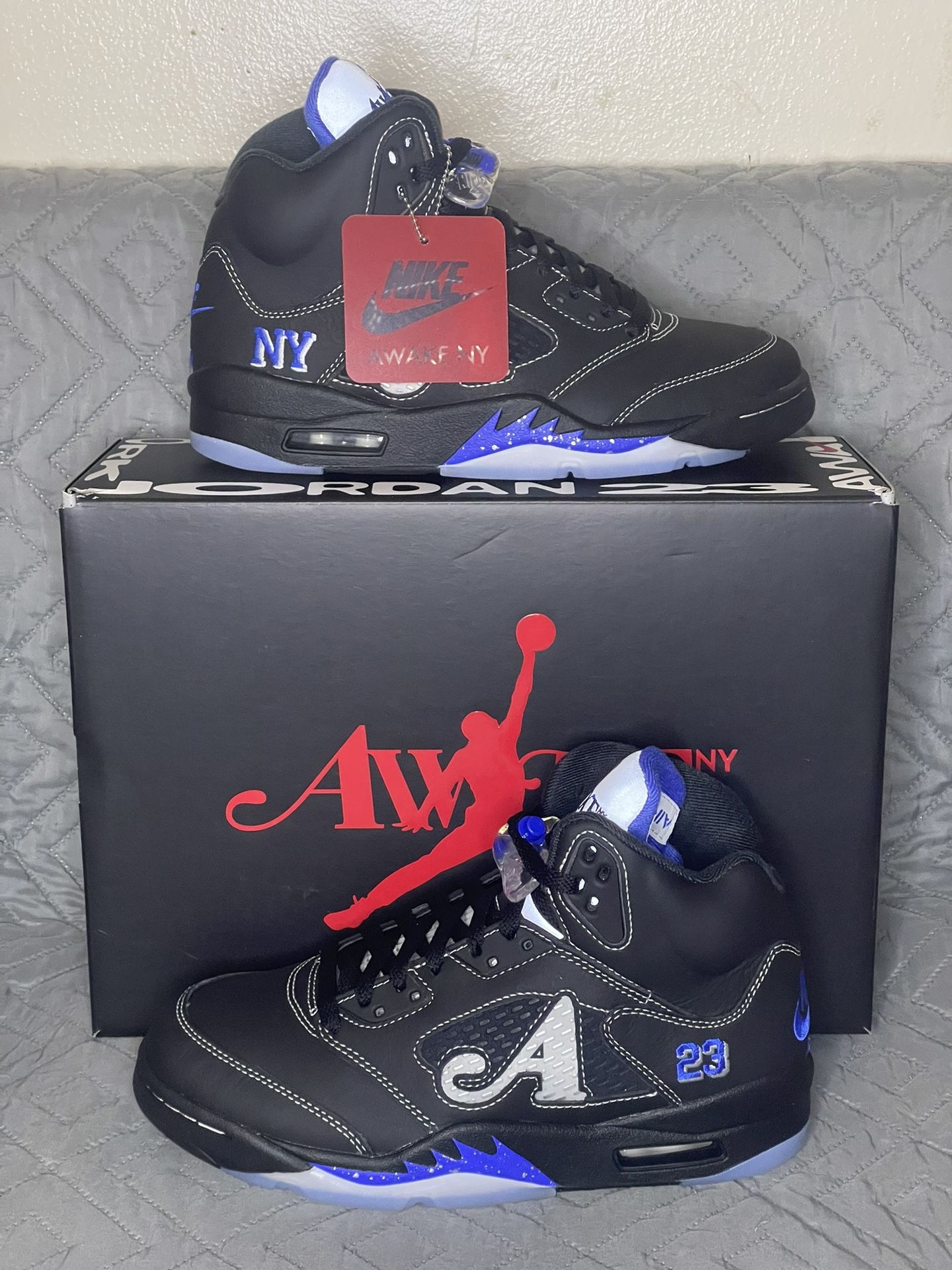Awake NY x Air Jordan 5 Retro ‘Boro - Racer Blue’ (Men Size 7)