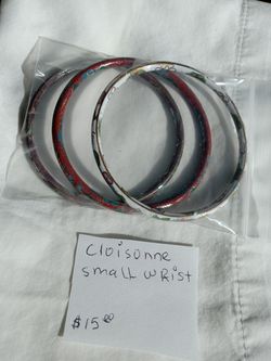 3 cloisonne bracelets for small wrist PLEASE READ DESCRIPTION BEFORE CONTACTING ME