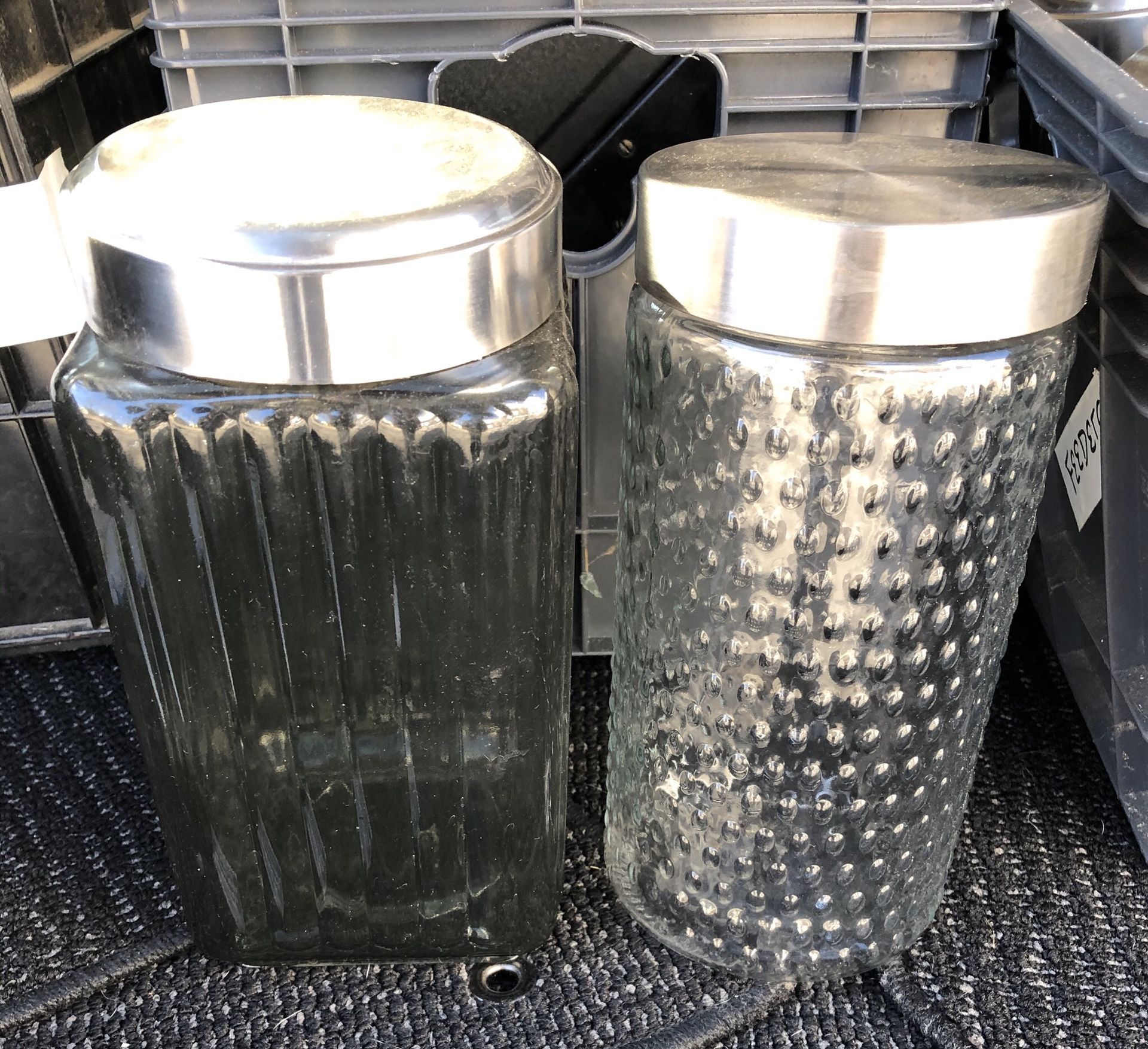 Nice set of 6 Large/Tall Glass Jars