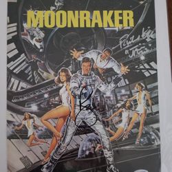 James Bond 007. Moonraker Movie Autographed Rodger Moore Screening Program Psa