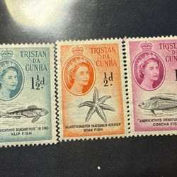 Stamps Tristan Da Cunha 1960 Fish Stamps