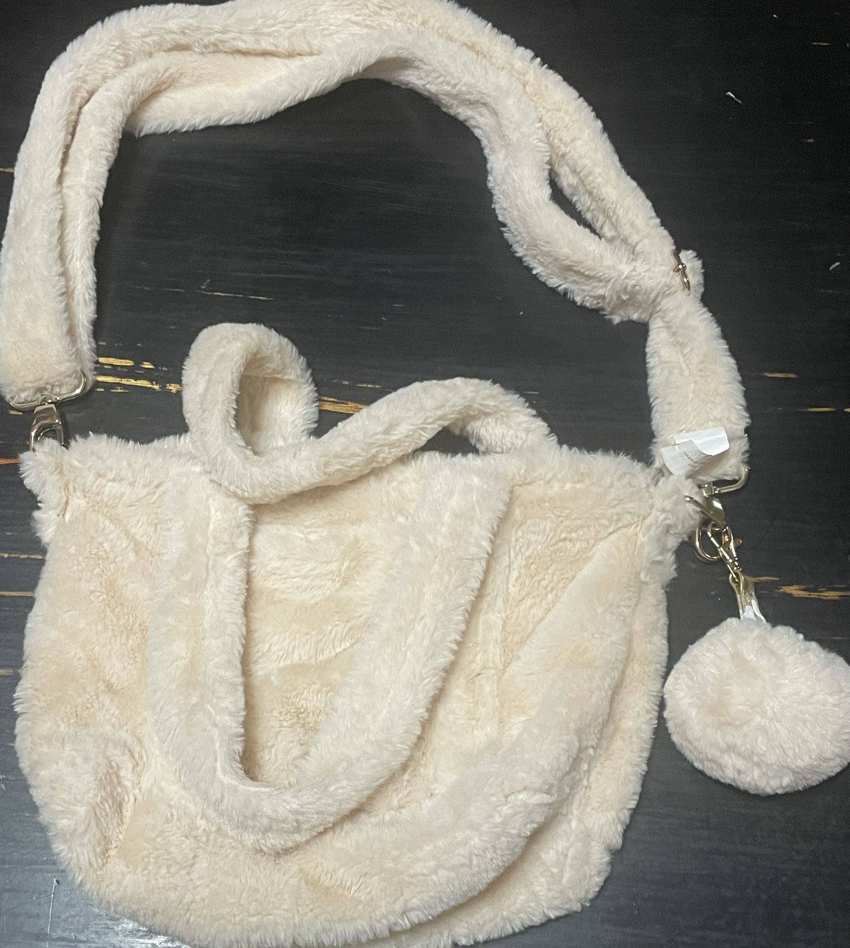 Girls Faux Fur Purse 