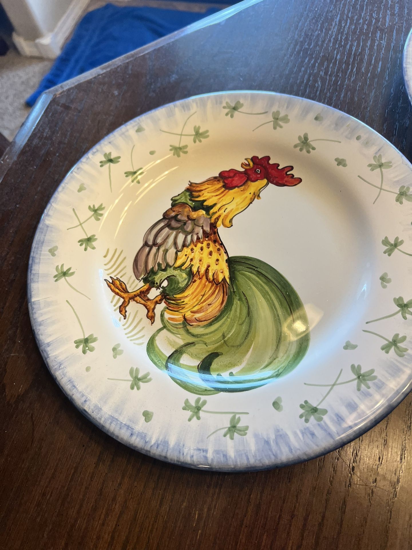 Rooster And Farm Inspired Porcelain Plates And Bowls Set
