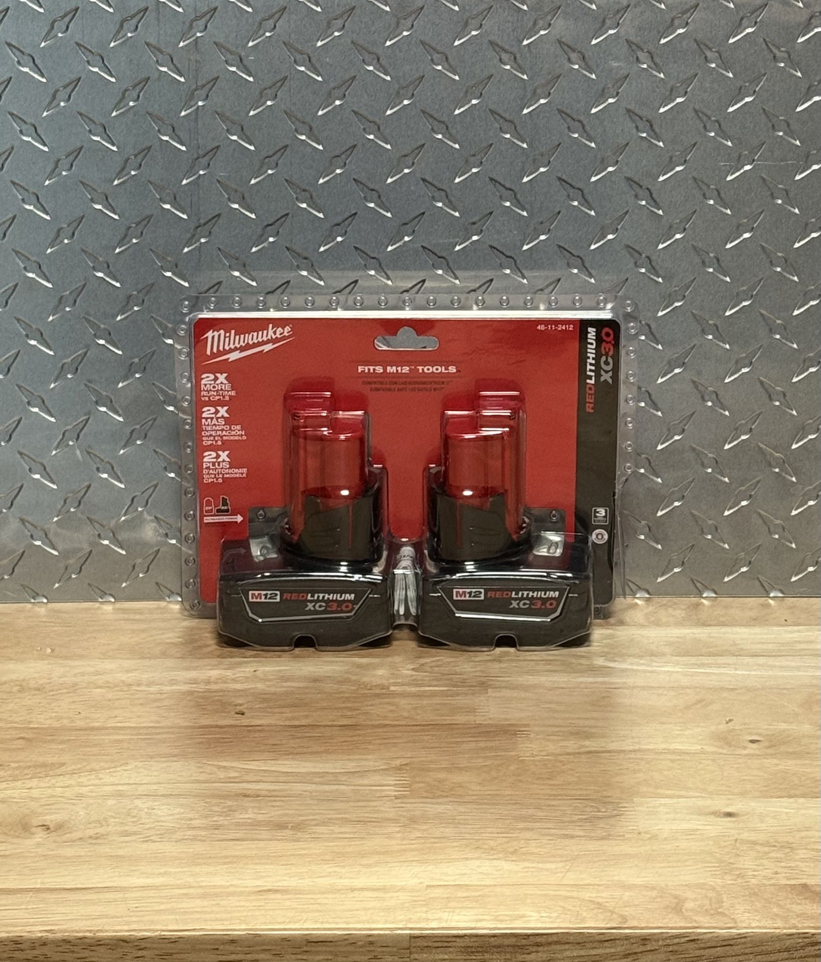 Milwaukee M12 3.0 Battery X 2 48-11-2412