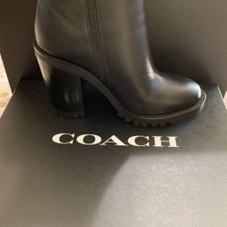 New Coach Heel Boots Size 6