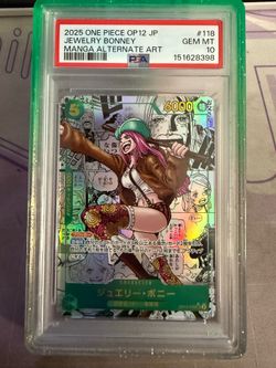 PSA 10 One Piece OP12 JP Jewelry Bonney Manga Alternate Art