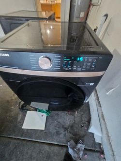 Samsung  SAWADREV8300 Side-by-Side Front Load Washer and Electric Dryer Set in Black