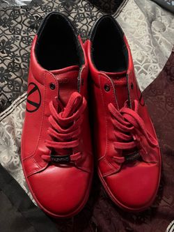 Mens Valentino Patent Leather Lace Ups Sneakers Size 10