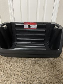 2 Husky Stackable Storage Bin Black
