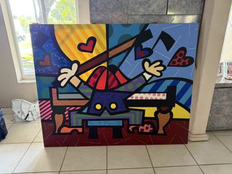 60x48 Britto Signed Painting