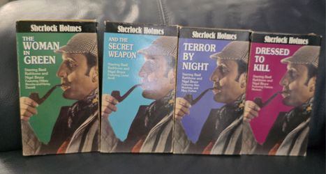 Set of 4 Sherlock Holmes VHS Collection