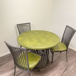 Green Table and Chairs