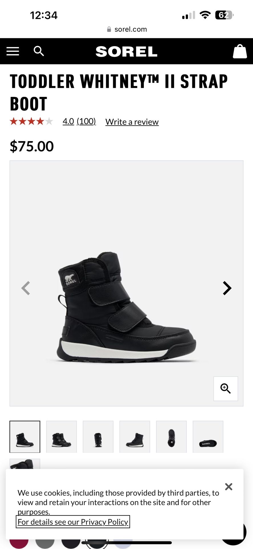 Toddler Sorel snow boots 5c