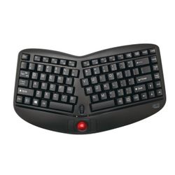 NEW! Adesso WKB-3150UB Wireless Ergonomic Keyboard. Built In Removable Trackall And Scroll Wheel