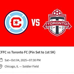 Chicago-fire Vs Toronto Oct 4th