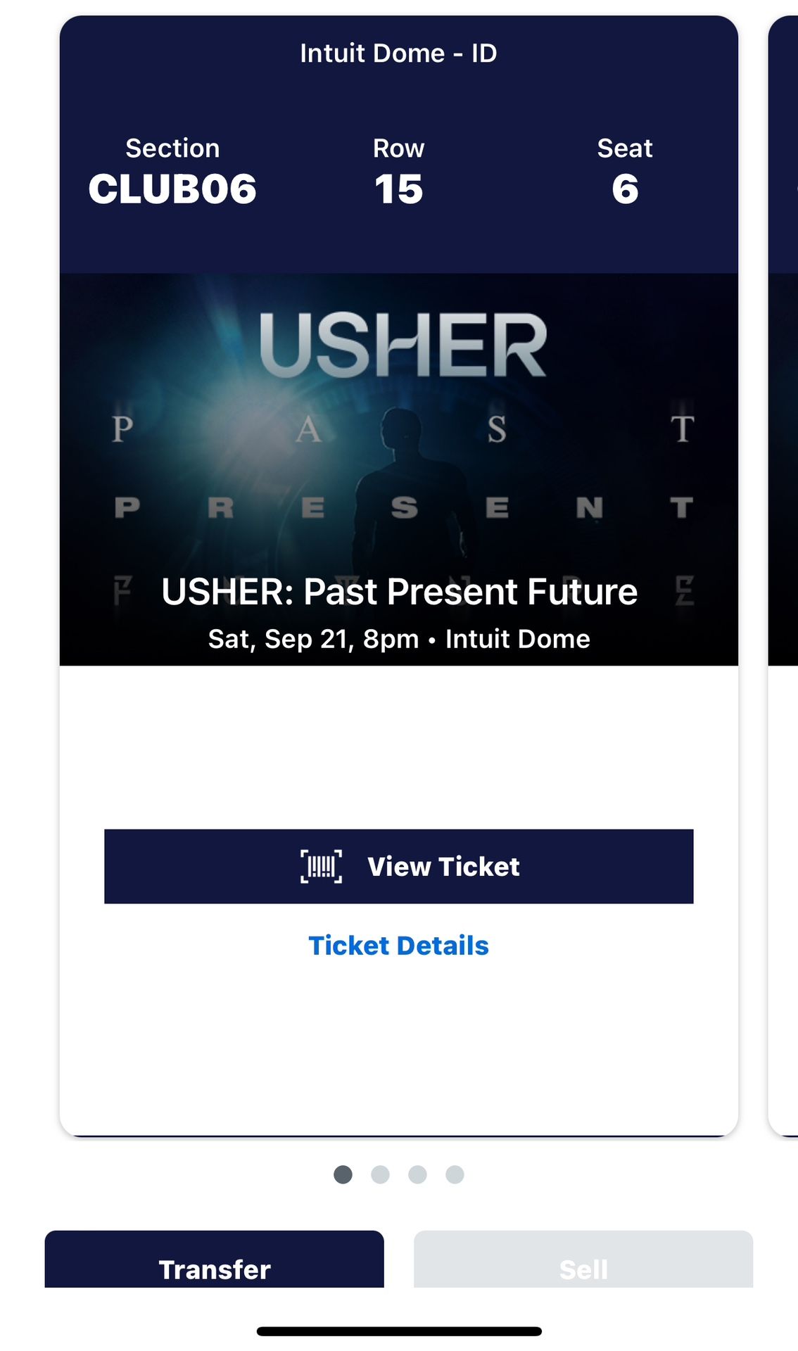 Usher 4 Club Level Tickets Intuit