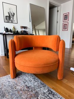 2 Orange Accent Chairs