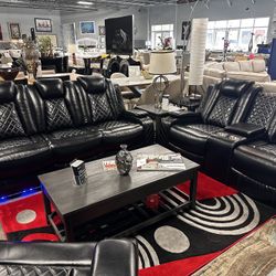 Beautiful Reclining Sofa Set! $1699 🖤📦✨