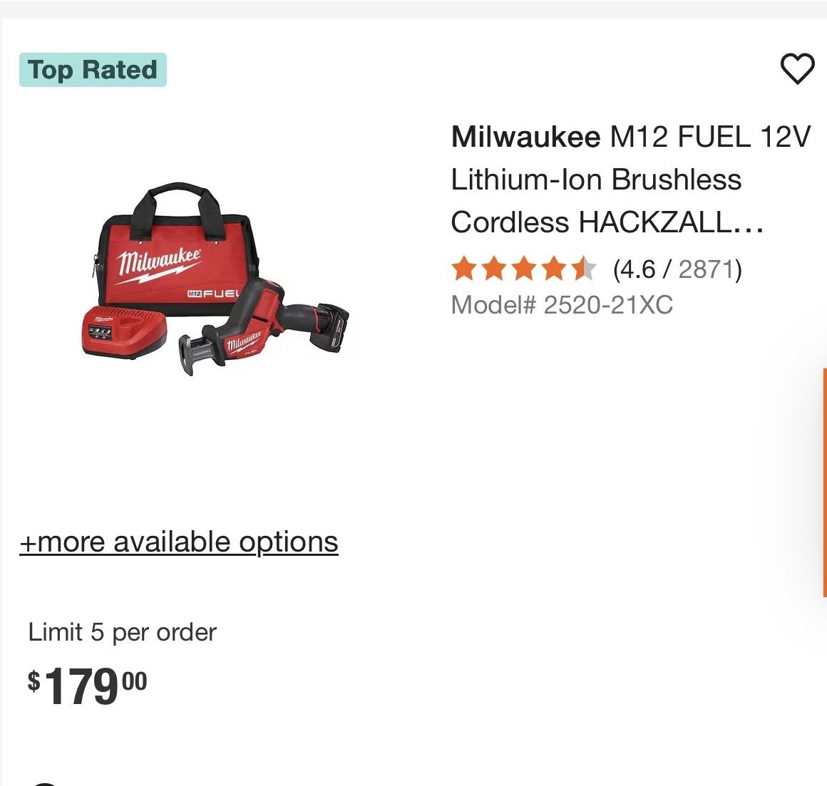 Milwaukee Model 2520-21XC