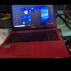 Asus core i3 laptop has Windows 10 web camera WiFi HDMI. Battery is weak but charger is included