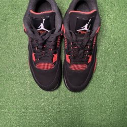Air Jordan Retro 4 Red Thunder Size 11 In Great Condition No Box. 