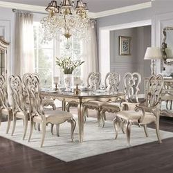 Brand New 7PC Champagne Glam Dining Set