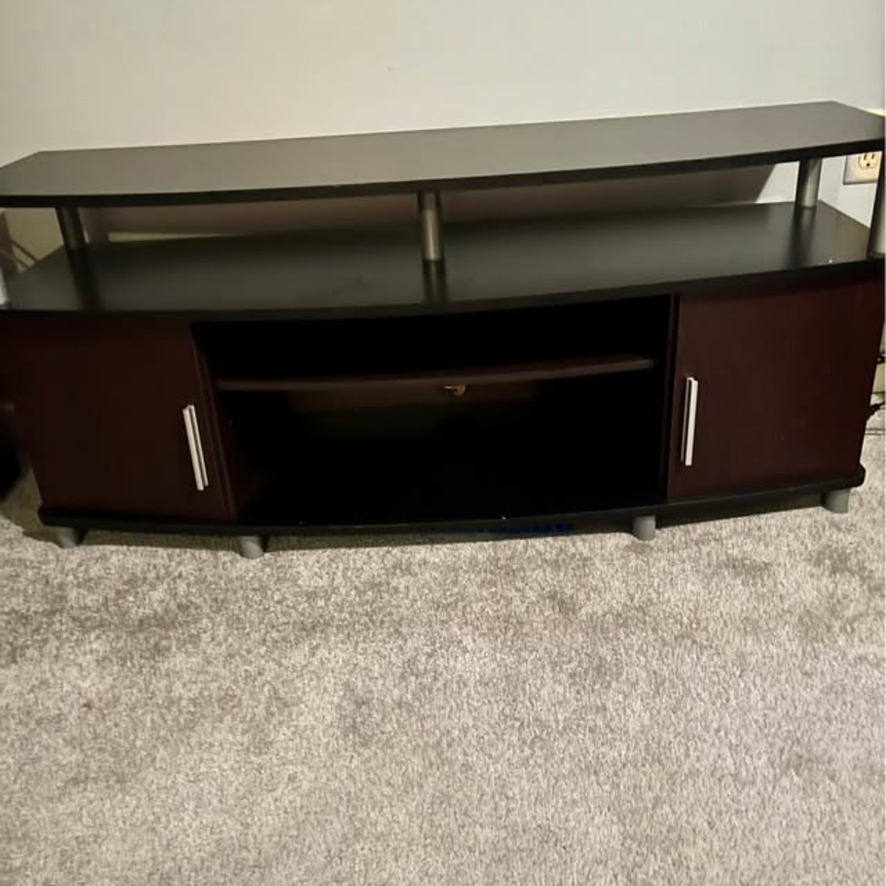 Modern dark wood tv stand