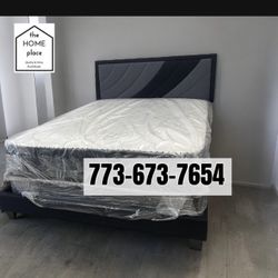 Queen Package Deal Includes Bed Frame, Mattress And Box Spring For ONLY $349! Ready For Delivery Today 🚛