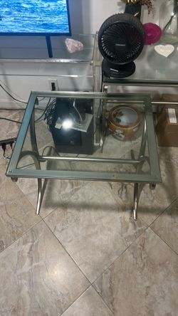 Glass side table