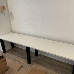 112” Custom Quartz Office Desk / Table - Heav